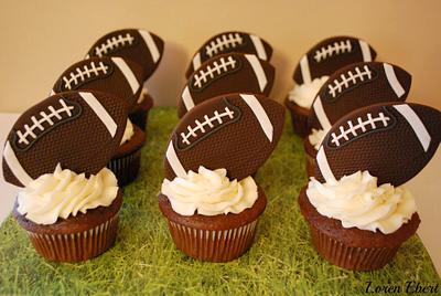 Football Cupcakes! - Cake by Loren Ebert