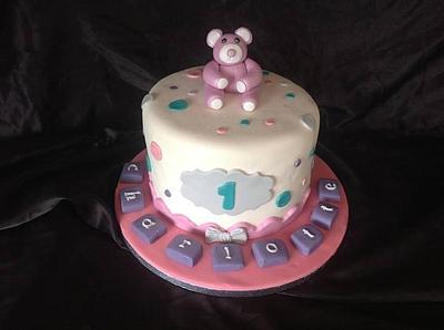 1st birthday cake  - Cake by Lisa sweeney 