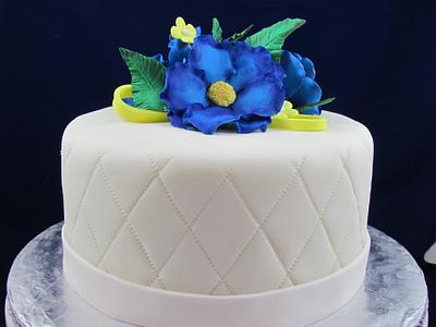 Blue Flowers - Cake by Amanda Conner