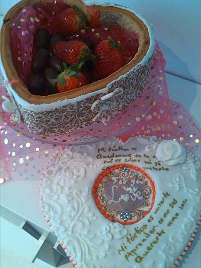 romantic cookie box - Cake by Catalina Anghel azúcar'arte