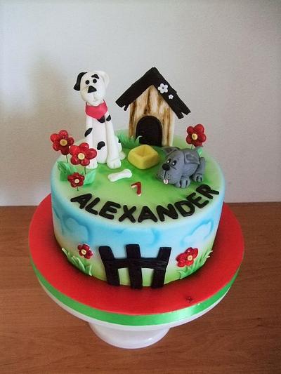 two dogs - Cake by Vebi cakes