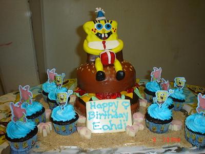 Spongebob On a Crabby Patty - Cake by Dana