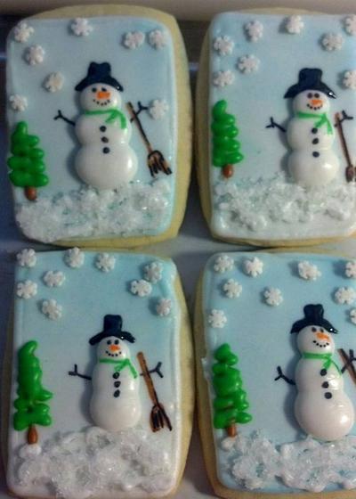 Snowmen - Cake by Sherry's Sweet Shop