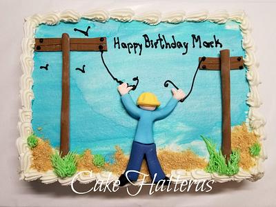 Linesmen Birthday Cake - Cake by Donna Tokazowski- Cake Hatteras, Martinsburg WV