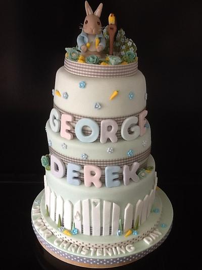 Peter Rabbit Christening Cake - Cake by Cakesagogo