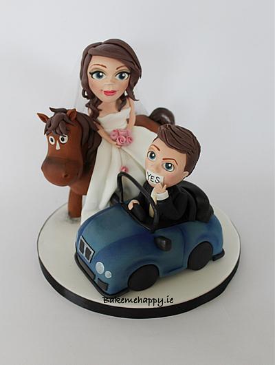 Bride and groom topper - Cake by Elaine Boyle....bakemehappy.ie