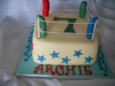 Wrestling Ring Birthday Cake - Cake by Christine
