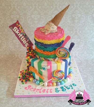 Candyland Rainbow First Birthday - Cake by Cakes ROCK!!!  