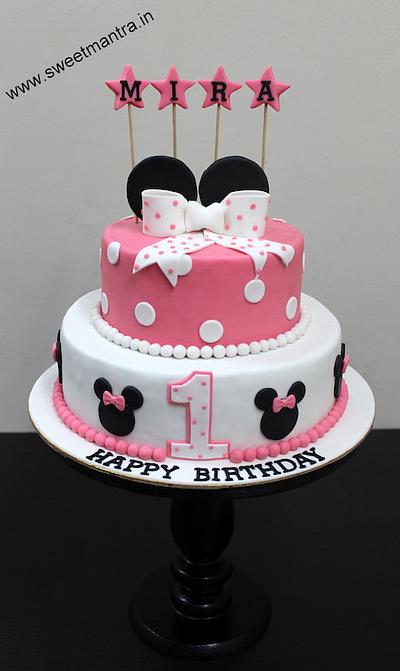 Minnie Mouse tier cake - Cake by Sweet Mantra Homemade Customized Cakes Pune