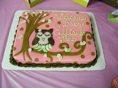 Owl Baby Shower Cake - Cake by Christa