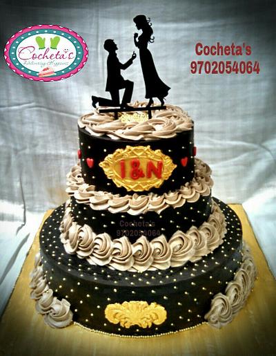 Engagement Cake  - Cake by Deepti