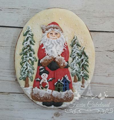 Santa Claus Relief Cookie - Cake by Foxin Cakeland