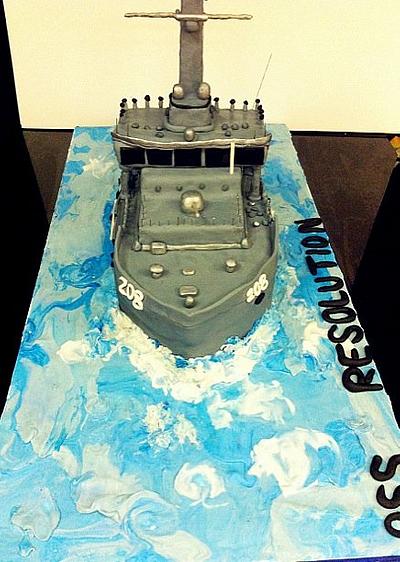 Singapore Navy Ship - Cake by Bellebelious7