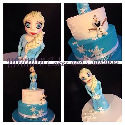 Olaf and Elsa - Cake by Mmmm cakes and cupcakes