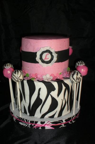 Zebra print Birthday - Cake by Jacqulin