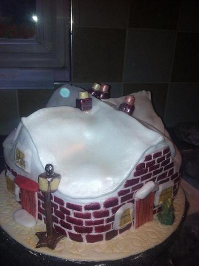 christmas houses - Cake by Witty Cakes