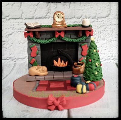 'Christmas Eve' by the fireside - Cake by Kitchen Island Cakes