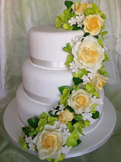 Roses Wedding Cake - Cake by MrsM