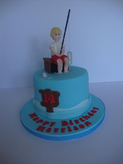 Boys fishing cake - Cake by Amy