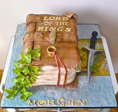 Lord of the Rings book cake  - Cake by Alison's Bespoke Cakes