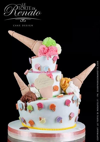 Ice Cream Wonky Cake - Cake by Le torte di Renato 