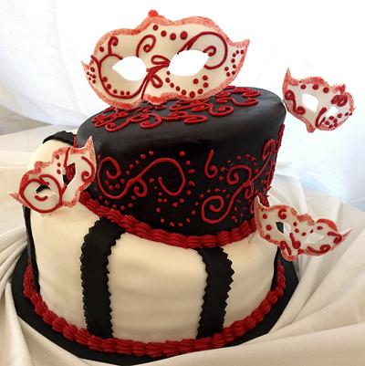 Topsy Turvy Masquerade Cake - Cake by Deborah Fillmer / Auburn Cake Company