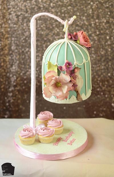 Gravity defying bird cage cake - Cake by Sahar Latheef