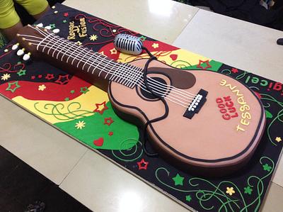 Sculpted Acoustic Guitar Cake - Cake by sweetmischiefja