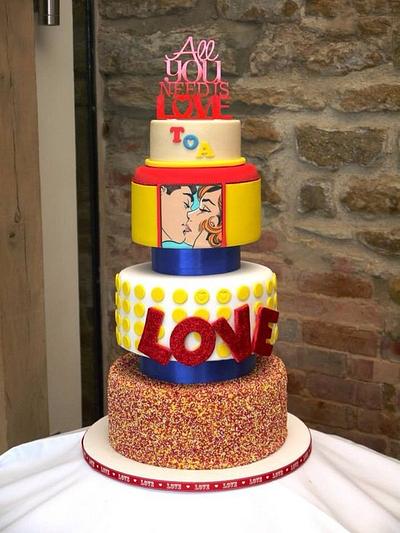 Pop Art Wedding Cake! - Cake by Natalie King