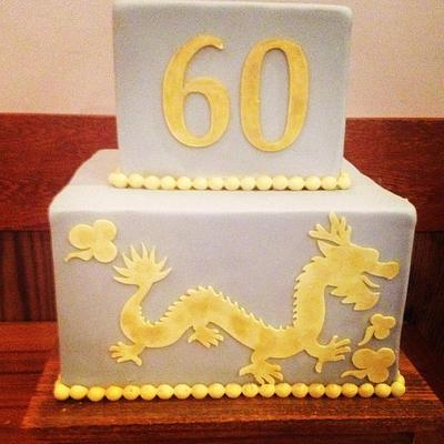 60th  Birthday - Cake by SweetAsSugar