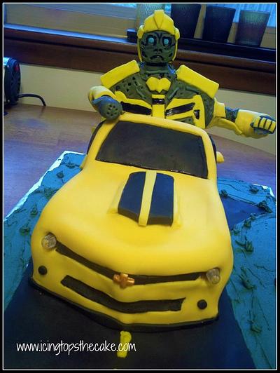 Bumblebee Transformer Cake - Cake by Icingtopsthecake
