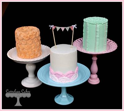 Trio of Vintage Cakes  - Cake by Cuteology Cakes 
