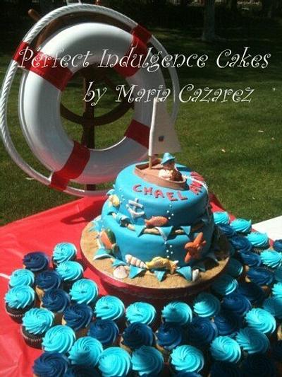 Nautical Baby Shower Cake - Cake by Maria Cazarez Cakes and Sugar Art
