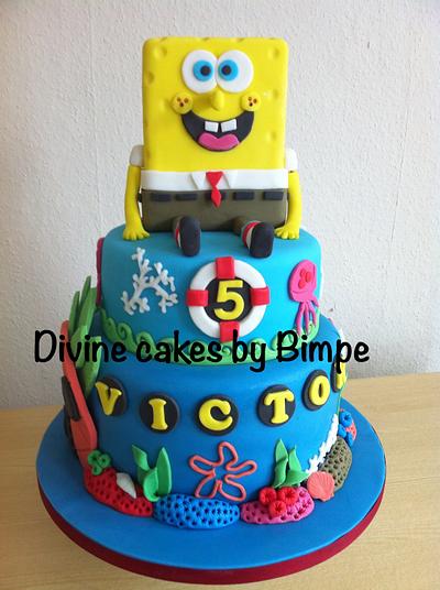 Sponge bob cake - Cake by Divine cakes by Bimpe 