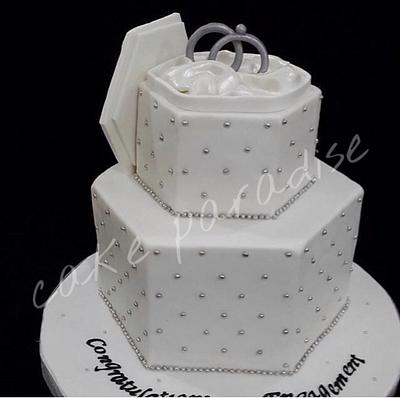 engagement cake  - Cake by cakesparadise2012