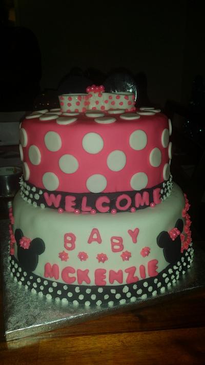 Minnie Mouse Girl Baby Shower Cake - Cake by buttercup46