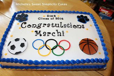 Special Olympics Themed Graduation Cake - Cake by Michelle
