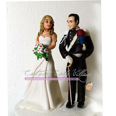 Wedding cake topper - Cake by Eliana Cardone - Cartoon Cake Village
