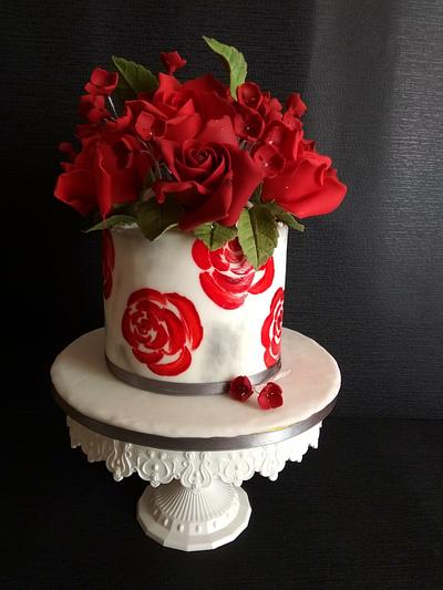 RED ROSES - Cake by Katya