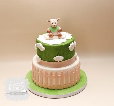 Lamb Baby Shower Cake - Cake by Sweet Bites by Ana