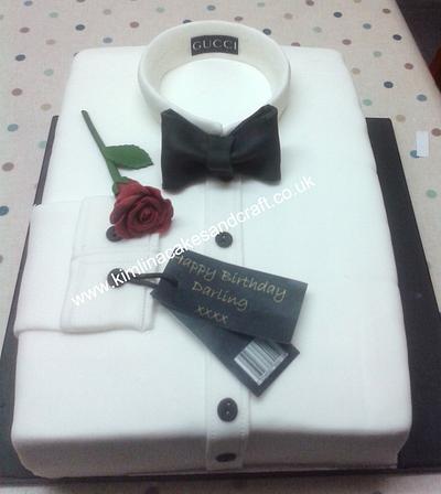 formal shirt cake - Cake by kimlinacakesandcraft
