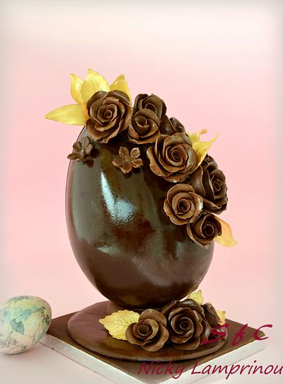 Easter chocolate egg  - Cake by Sugar  flowers Creations
