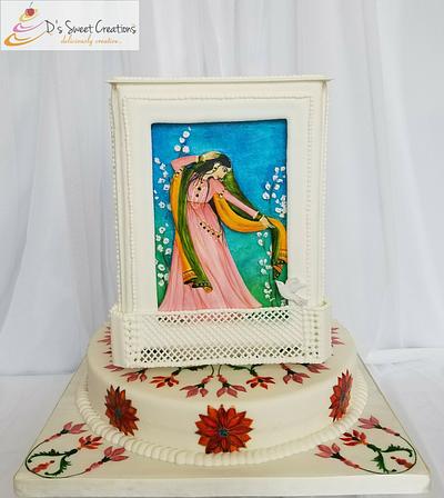 Hand Painted Mughal Art - Cake by Deepa