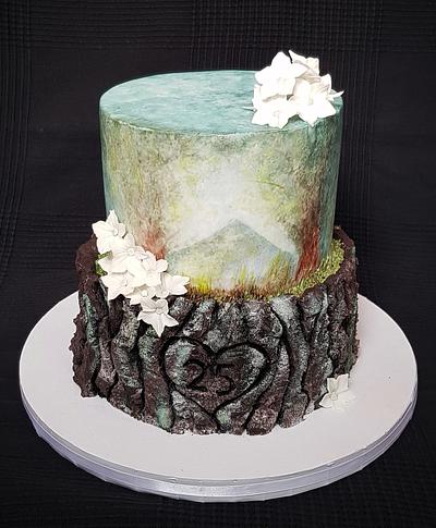 Hand painted nature 🌳 - Cake by Tirki