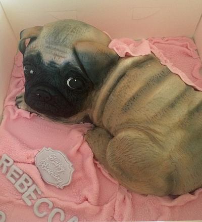 Pug puppy cake - Cake by Lorrainesbakes