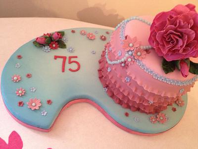 75th birthday cake - Cake by Melanie Jane Wright