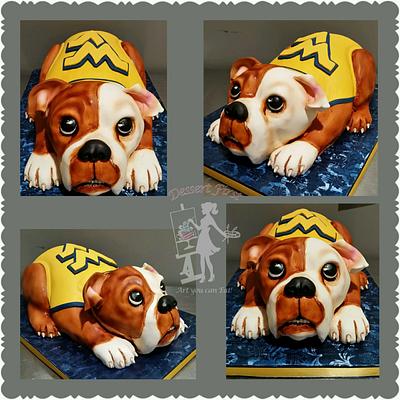 Bulldog groom's cake - Cake by dessertfirst