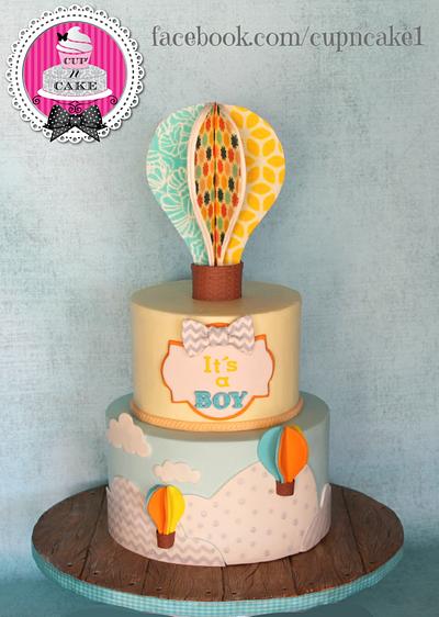 Hot air balloon baby shower cake - Cake by Danielle Lechuga