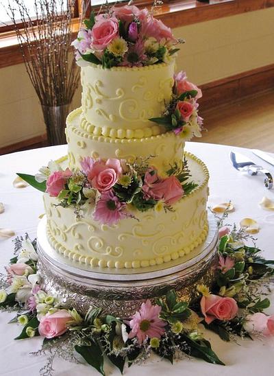 Pink & Lavender Wedding cake - Cake by Nancys Fancys Cakes & Catering (Nancy Goolsby)