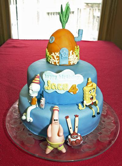 Sponge Bob and Friends - Cake by Amy Mondragon